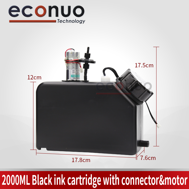 1500ml black ink cartridge with connector&motor