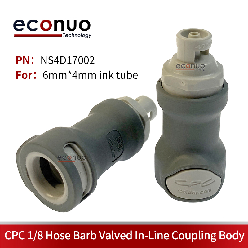 E1530 CPC 1/8 Hose Barb Valved In-Line Coupling Body NS4D170